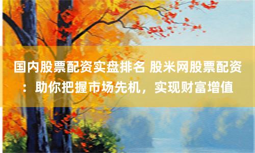 国内股票配资实盘排名 股米网股票配资:助你把握市场先机,实现财富增值