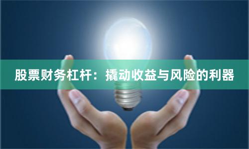 股票财务杠杆：撬动收益与风险的利器